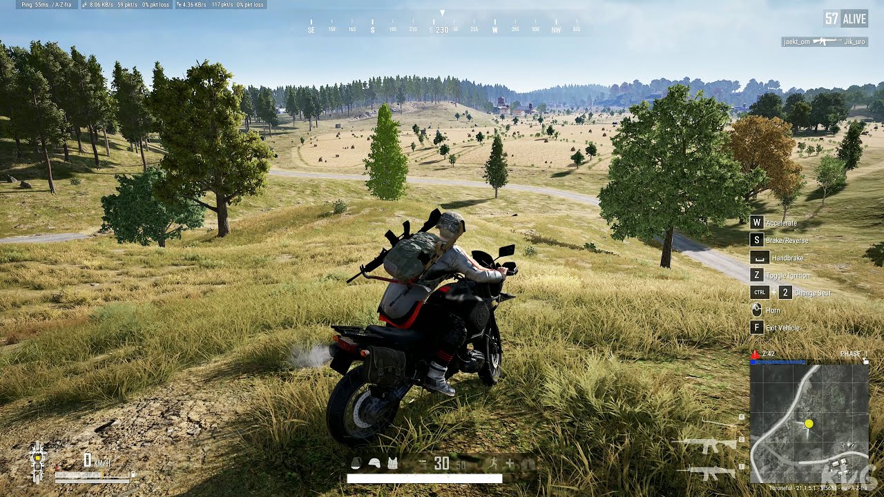 PUBG motorcycle traversal