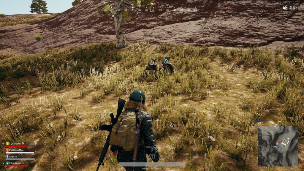 PUBG squad in explosion scene